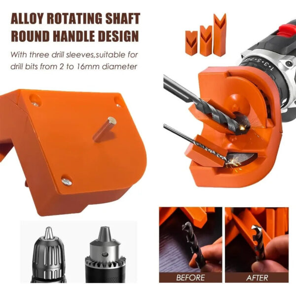 S146e07f667664deaa64b1a13b806bb35w.jpg Drill Bit Sharpener-Professional Drill Bits Sharpener for All Bits, Electric Drill Bit Sharpener, Drill repair kit for Grinding