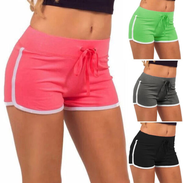 S14ab00b404ac425b9211adb606828e488.jpg 1pc Women Sports Yoga Shorts Skinny Patchwork Casual Tight Shorts Fashion Sexy Summer Girls Running Short Pants Gym Hip Training