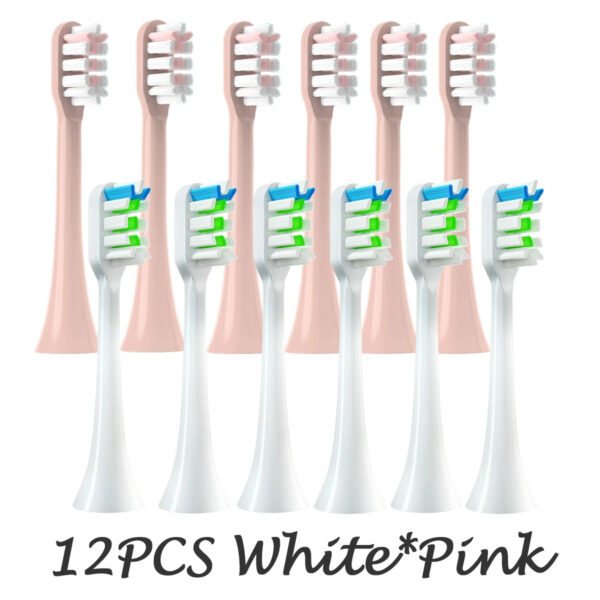 12 PCS for SOOCAS X3/X3U/X5 Brush Heads Replaceable Soft DuPont Sonic Electric Toothbrush Clean Brush Vacuum Bristle Nozzles