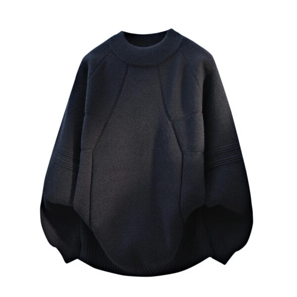 S1550941f76654259a307b9da0ed1cc15Q.jpg Designer Streamline Trendy Knitted Sweater 2025 Autumn/winter High Street Hip-hop Men's Clothing Warm Base Tops