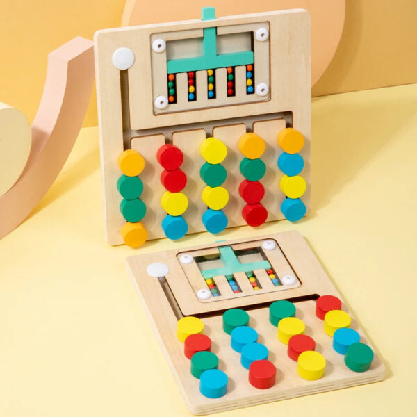 S155e41f434c443f8ba255b86249d08ffO.jpg Four color walking double-sided game chess, children's logical thinking training, Montessori early education puzzle toys for you