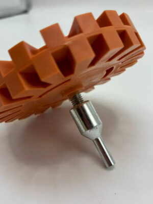 4" Eraser Wheel - No-Scratch Decal, Adhesive, Vinyl Remover for Car, Glass, Metal with Drill Adapter