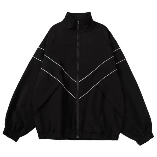 S16edfa8bf0d249cba5b135f4dbc9d2dc0.jpg Hip Hop Varsity Jacket Men High Street Patchwork Color Black Windbreaker Coats Women Spring Autumn Thin Fashion College Jackets