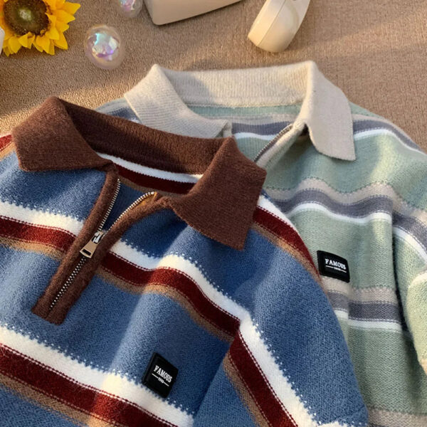 S1702520a36e748d093ed98909f7e8c22z.jpg Japan Men's Y2K Knitted Warm Polo Knit Striped Turtleneck Sweater Shirts Winter Streetwear Knitwear Korean Clothes Jumper Men