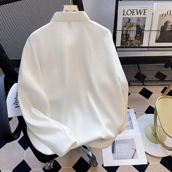 S1711f149ed8b4ee5b764a6b242b73897S.jpg Spring Autumn KPOP Fashion Style Kawaii Slim Fit Ropa Hombre Loose Casual All Match Tops Square Neck Long Sleeve Button Blusa