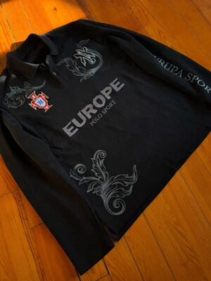 S178178047a734d0cb1c8cfecc5928306Z.jpg Retro Long Sleeve Polo Shirt Y2k Casual Loose Letter Pattern Embroidery T Shirts Street Sweatshirt Men Cotton Jersey Lapel Golf