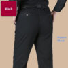 S180731c33a4c4e029965ba24aeeff531a.jpg New Arrival 100% Cotton Summer Autumn Men's Casual Pants Fashion Solid Black Beige Gentle Thicken Trousers Brand Smart Suit Pant