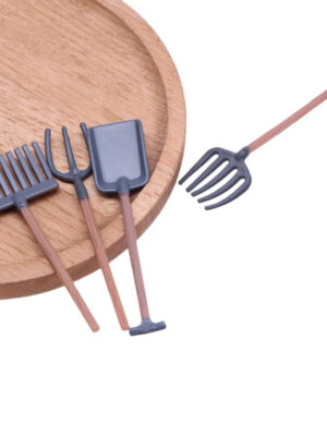 1Set 1:12 Dollhouse Miniatures Gardening Shovel Rake Hoes Farm Tool Doll Decor Fairy Garden Accessories Furniture Toys