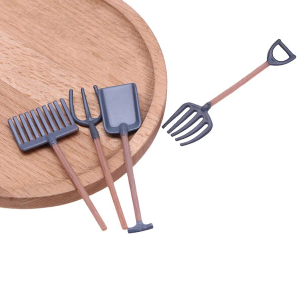 S181f5c1d5905473e90052280dc4b92d2f.jpg 1Set 1:12 Dollhouse Miniatures Gardening Shovel Rake Hoes Farm Tool Doll Decor Fairy Garden Accessories Furniture Toys