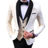 S18dae140d23147f986f4f081765981f6m.jpg White Slit Mens Suits 3 Piece Black Shawl Lapel Casual Groom Tuxedos for Wedding Groomsmen Suits Men 2025 (Blazer+Vest+Pant)
