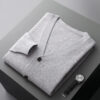 S193b0866b4a147529c0fcaa5a26b0b80I.jpg 100% merino wool Men's Cardigan Cashmere Sweater Autumn And Winter Knitted Jacket Solid Color Long-Sleeved High Quality Top
