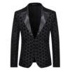 S1973efb63bbf42148b7c0660aac914bfU.jpg Fashion Men Luxurious Sequin Plaid Suit Jacket Gold / Silver Singer Host Stage Party Loose Dress Blazer Coats
