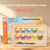 S19a13a6b409e48818264eb09b5052d91j.jpg 2 in 1 Magnetic Color Sorting Maze & Drawing Board Toddler Montessori Toys Number Matching Learning Counting Preschool Activity
