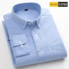 S1a1dad52024a4e43b1c0aa6d978386caK.jpg New in shirt 100%cotton long-sleeve shirts for men fashion Casual plain shirt solid color Oxford single pocket top white clothes