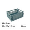 Simple Table Top Folding Storage Basket Decorative Plastic Storage Box Stationery Cosmetics Toy Stackable Storage Box