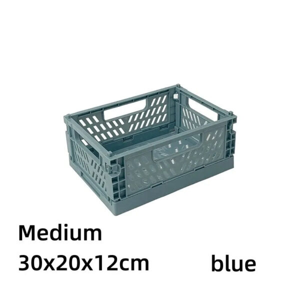 Simple Table Top Folding Storage Basket Decorative Plastic Storage Box Stationery Cosmetics Toy Stackable Storage Box