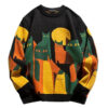 S1adae14078444f7c9c3576bcf1e66198L.jpg 2024 Autumn Knitted Sweater Men Women Winter Harajuku Cartoon Full Cat Print Pullover Vintage Causal Loose Sweaters Streetwear