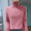 S1aefbcf56bb64d4bac52353e5923ca3fI.jpg Autumn And Winter New 100% Pure Mink Cashmere Sweater Women's Pile Collar Pullover Slim Sweater Knitted Bottoming Shirt