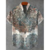 S1b7884fe1e9d44d7b65d11e7814f9157f.jpg 2025 Men's Mandala Flower Pattern Short Sleeve Shirt Summer Vintage New Linen Shirt men's Short Sleeve Leisure Holiday Streetwea