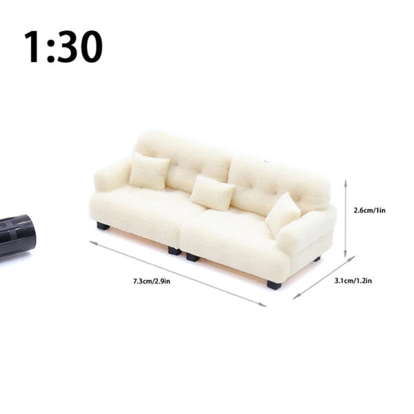 S1be8053be20f4ffcb35552ea7defdb2eE.jpg Dollhouse Simulation Flocking Sofa Model Dollhouse Mini Living Room Furniture Decoration Accessories Pretend Play Toys
