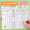 S1c1a6296e80749f1b362073121fb1af5Y.jpg 32 Pages Crossword Puzzles Addition Subtraction Math Workbook For 3-8 Ages