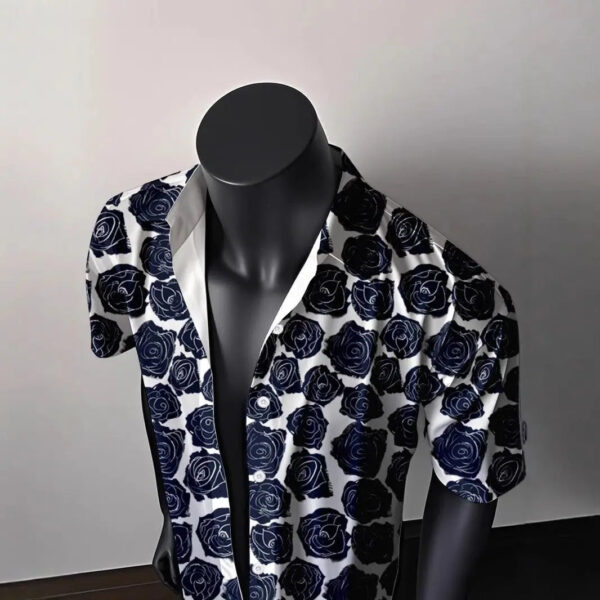 S1d3e2be2ab674bc4b137f861d99096a2c.jpg American Vintage Floral 3D Print Hawaiian Style Loose Short Sleeve Shirt