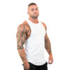 Summer Breathable Cool Feeling Cotton Hurdles Blank Tops High Quality Cotton Mens Casual Sleeveless Gym Fitness Muscle Tank Top