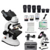 Binocular Compound Microscope for Students,40X-2000X Acrylic Transparent Stage Microscope,Microscope Kit for Adults and Beginner