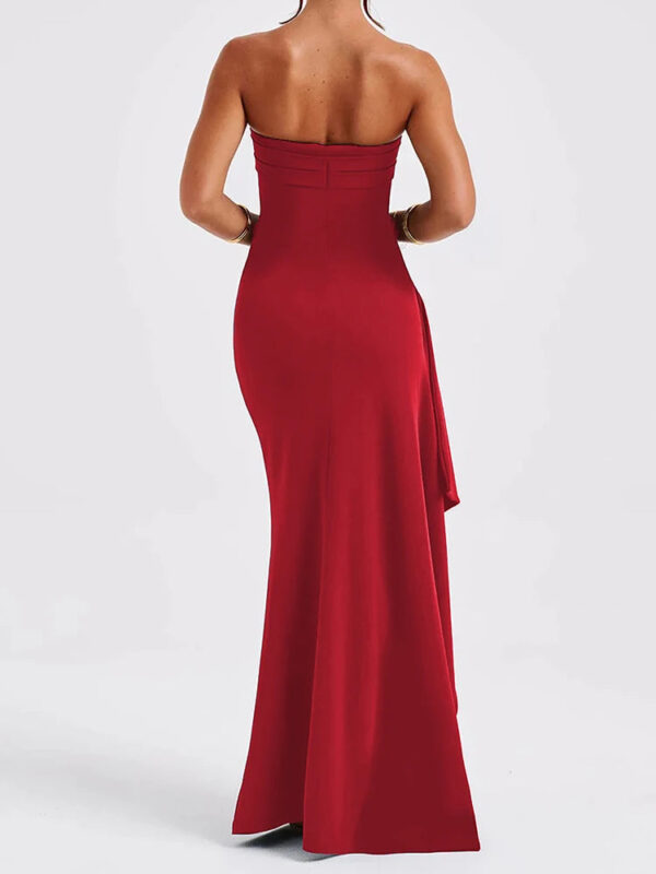 S1e8034dc009747deaa29ed0b0c815e8dU.jpg Sexy Strapless Backless High Split Maxi Dress For Women Black Off-shoulder Sleeveless Bodycon Club Party Long Dress Clothes