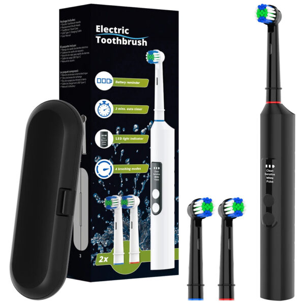 S1f702f7f7d1f4ed6b69221609011c90at.jpg Smart Electric Toothbrush, 4 Modes USB Charging Rechargeable Electric Toothbrushes, Fit for Oral B Electric Toothbrush Heads