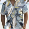 Summer Men's Shirt 3D Print Colorful Feather Short Sleeve Turndown Hawaiian Shirt Button Up Shirts No Pockets Shirts for Women