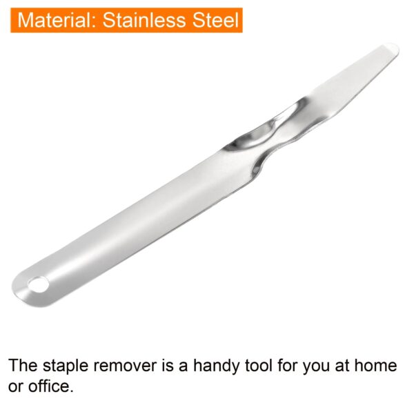 S214448516ab04aa78b6ba37ae41fcb343.jpg 1/2Pcs Multifunctional Portable Staple Remover Tools Flat Staplers Puller Outdoor Stainless Steel Silver Dismantling Tool