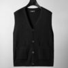 S214456f148b646fdbc3dd281a0efb5e8F.jpg Large knitted sweater, men's new cardigan vest, autumn and winter large loose fat sweater.
