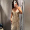 S21b170a845614e15be69fd5e44abe6b2j.jpg Floral Print V-Neck Sling Dress for Women Ruffle Detail Backless Long Party Gown Elegant Bodycon Style Casual Short Dress