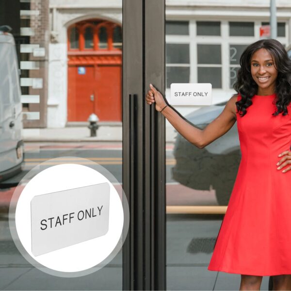 S21b5ed8428bb45f7ab9a85c695ef2f75u.jpg Office Logo Employees Only Sign for Door Dedicated Replacement Aluminum Alloy Restaurant Staff Plate