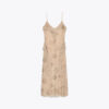 S22f2a416de6f41ce97481398a4184c58j.jpg Floral Print V-Neck Sling Dress for Women Ruffle Detail Backless Long Party Gown Elegant Bodycon Style Casual Short Dress