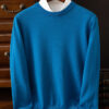 S231afe86a675432080e9e5e8ffe09855G.jpg Choice Men's Wool Sweater Autumn Winter New Round Neck Pullover Loose Solid Color Bottoming Shirt Long Sleeve Smart Casual Tops