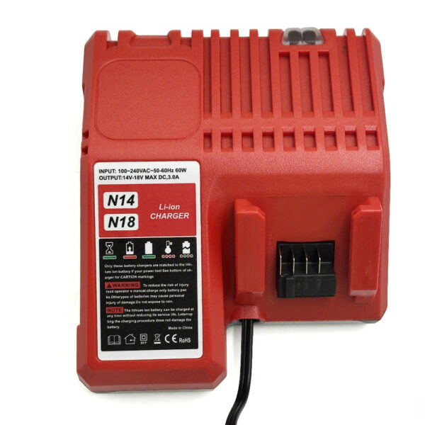 NEW Replacement Li-ion Battery Charger Multi Voltage Charger for Milwaukee 14.4V-18V 48-11-1850 48-11-1840 48-11-1815 48-11-1828