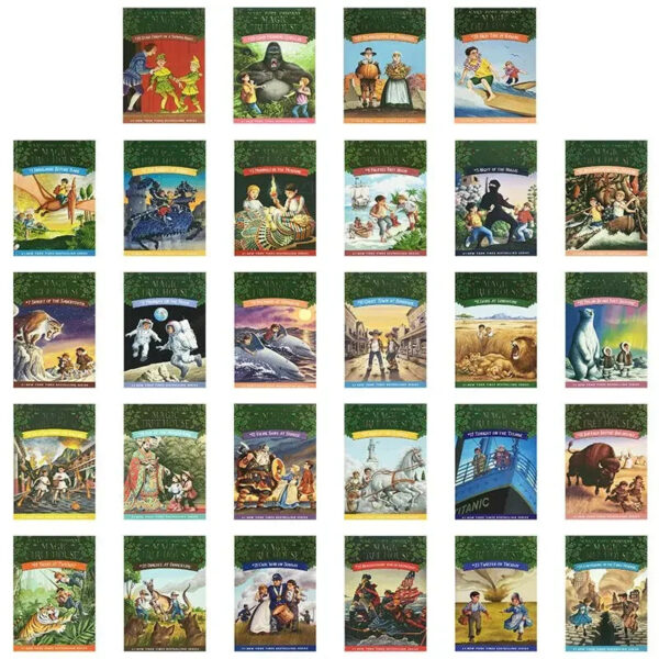 S247af10293f243459bbd635b11191bc67.jpg 1 Set 28 Books MAGIC TREE HOUSE 1-28 English Reading Books Children's English Chapter Bridge Book Extracurricular Reading