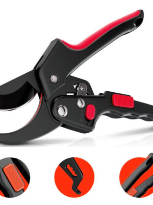 S253d31a28aa8465a91db4bccaeac306bI.jpg Premium Garden Clippers Gardening Tasks 3 Times Easier, Rachet Hand Ideal For Those With Arthritis or Weak Hands, Cut Capacity S