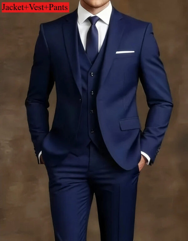S2565d34c8fe24d98a0f88d98648d871d8.jpg Elegant Men's Suit Sets- Slim Fit Tuxedo Set for Weddings & Formal Occasions, Black Suit
