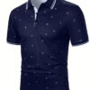 S25b312d220b746eba224ef6f692ebe2eP.jpg 2026 Popular Men's Short Sleeved Polo Shirt 3D Digital Men's Fashion Casual Splicing Polka Dot Short Sleeved Fashion Polo Shirt
