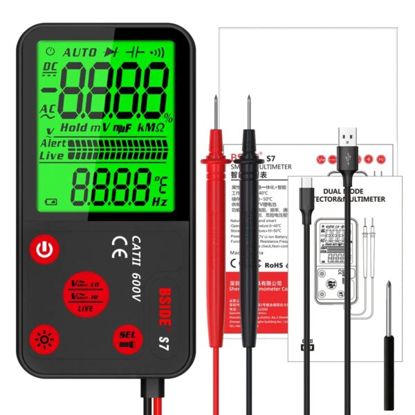 BSIDE Digital Multimeter Smart Automatic Multitester USB Charging Electrician Universal Tester Voltmeter Voltage Detector Meter