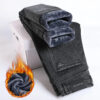 S262cacad52ae41a8a1bdead9c0f8b13bm.jpg Winter Fleece Thick Warm Jeans Men's Slim Straight Elastic Denim Pants Casual Male Clothing Fashion Plush Trousers