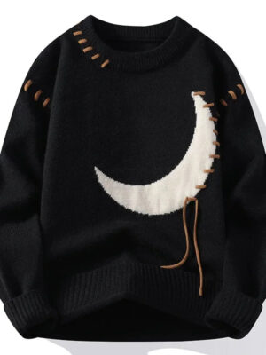 S273fc1228b0348f8a4218d2898ced26b1.jpg New Fashion Men Streetwear Sweaters Knitted Pullovers Man O-neck Loose Casual Sweaters Quality Male Pullovers Winter Clothing 4X