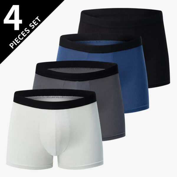 S2753c8e7b49043e1a7b1e192a41d7e76Y.jpg 4/5Pcs European and American Size MEN'S Printed Fashion Boyshort Comfortable MEN'S Waist plus Size Underwear Sexy Swimming Trunk