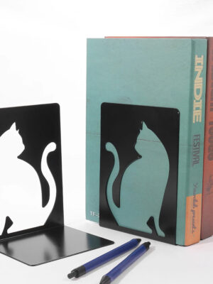 S27622eda0f024b1eb87c1bcbb0f566de9.jpg Beautiful Cat Book Ends for Shelves Duty Bookends for Heavy Book Iron Bookends Organizer Book Book rack Stand Shelf