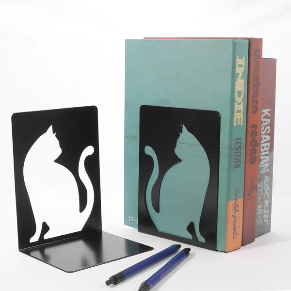 S27622eda0f024b1eb87c1bcbb0f566de9.jpg Beautiful Cat Book Ends for Shelves Duty Bookends for Heavy Book Iron Bookends Organizer Book Book rack Stand Shelf