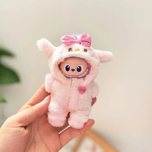 S27d25796be1b409ba6c2cf80598e3e2cx.jpg Labubu Doll Clothes Baby Penguin Onesie Labubu 4.0 Idol Dolls 10cm Plush Doll'S Clothes Sitting Party Accessories 