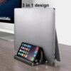 S287c5a3b6bce45999345ed84ac4fdd7fH.jpg 4 in 1 Office Laptop Stand Vertical Save Desktop Space Easy To Place Computer Accessories Scalable Width Office Desk Storage